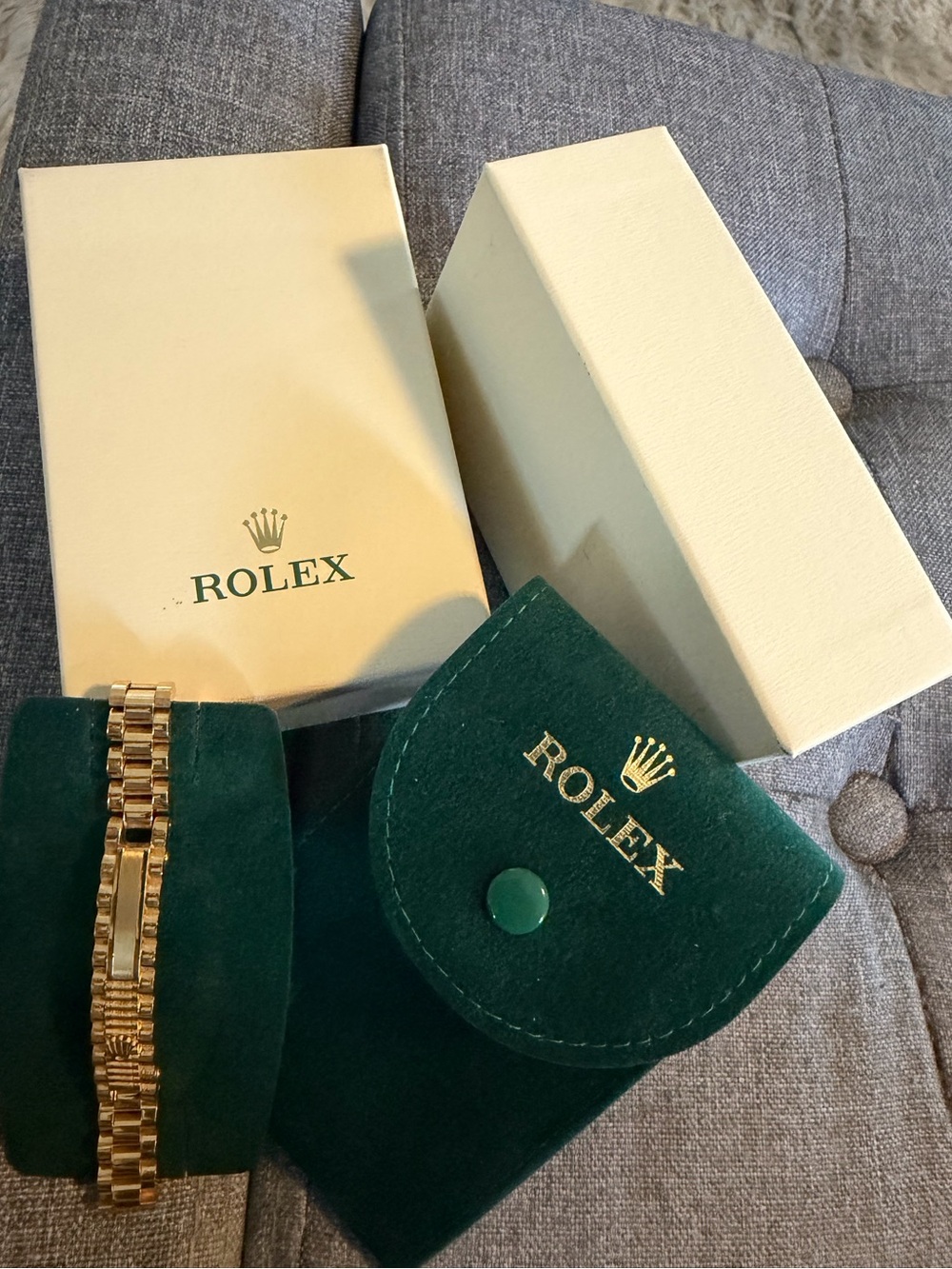 Gold-tone Scalloped rolex type Bracelet - unisex - Picture 2 of 8